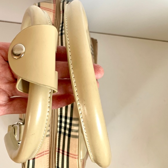 LARGE Vintage PERFECT FAUX BURBERRY Tote/ Carry On Bag❤️ - Picture 8 of 15